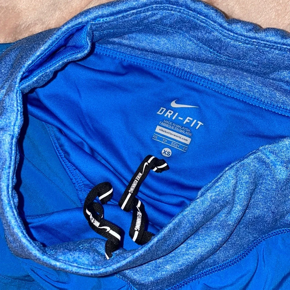 Nike Women's Athletic Shorts in Bright Blue with Heathered Waistband